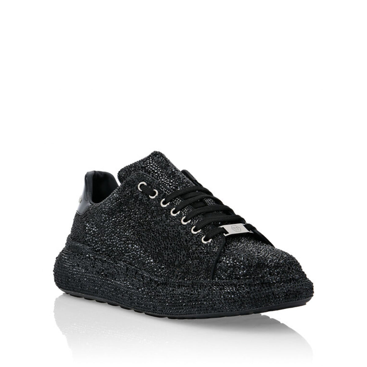 Philipp Plein Suede Runner Full Strass Crystal Shoes Size 43