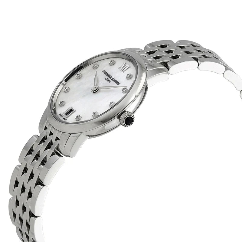 Frederique Constant Slimline Ladies Silver Watch FC-220MPWD1S26B