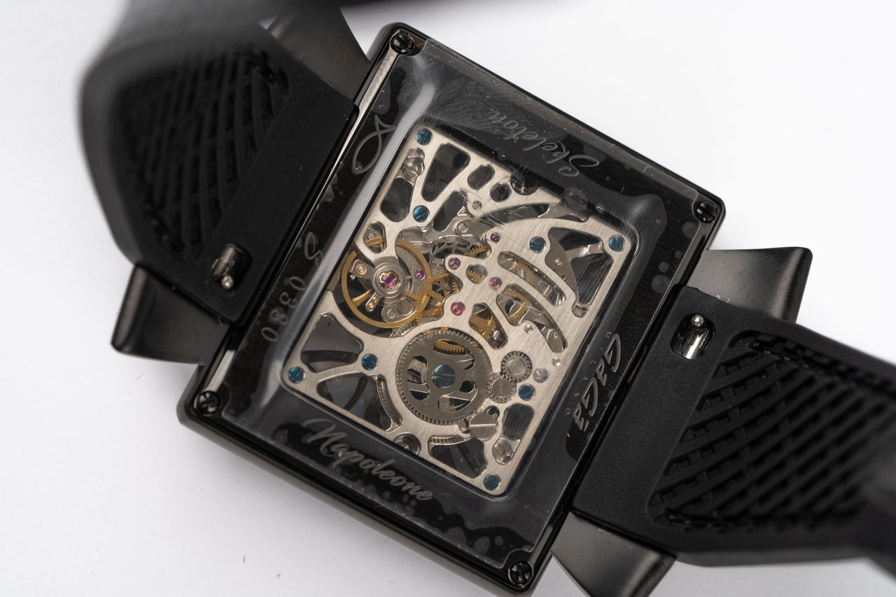 GaGà Milano Watch Napoleone Skeleton Black PVD