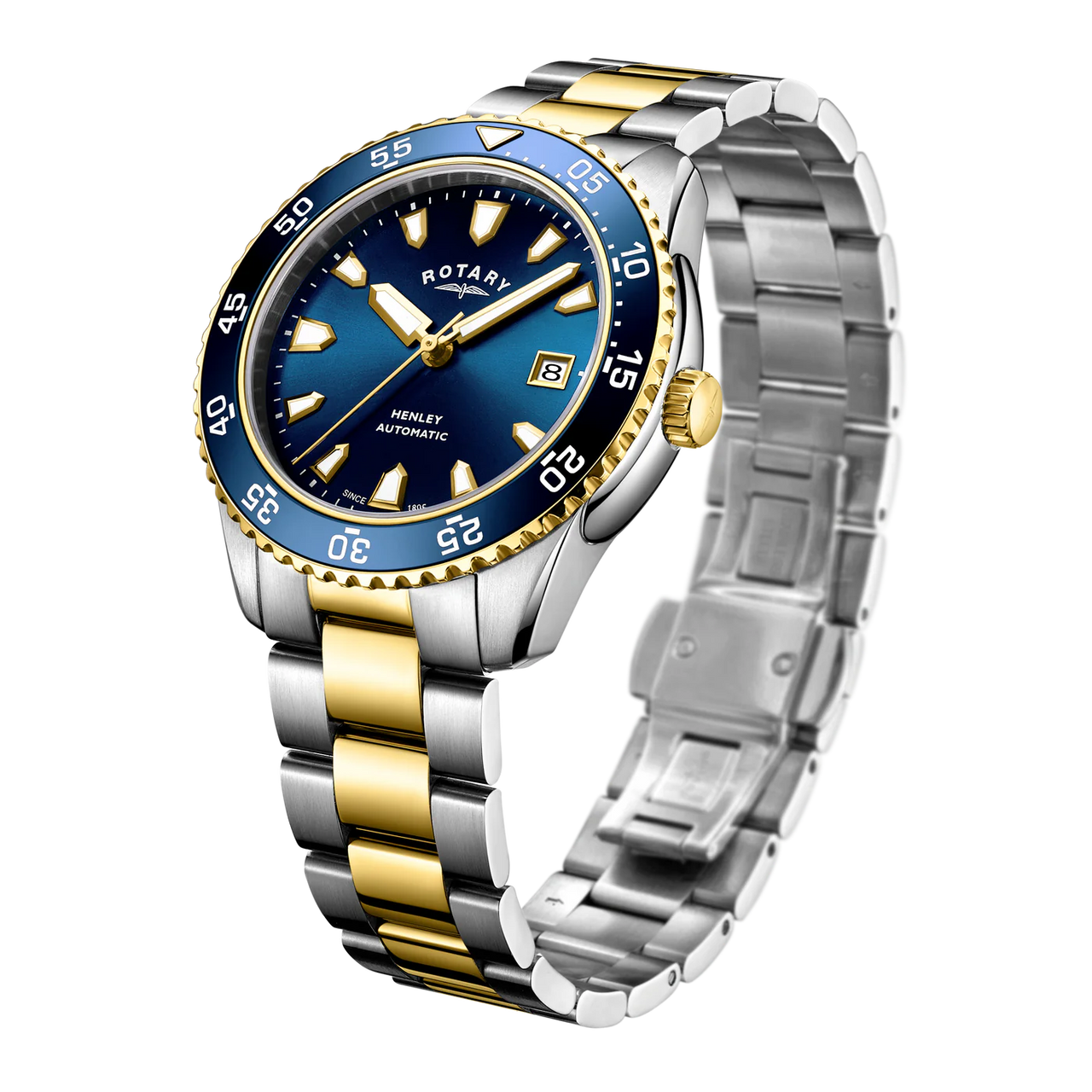 Rotary Henley Men's Two-Tone Blue Watch GB05131/05