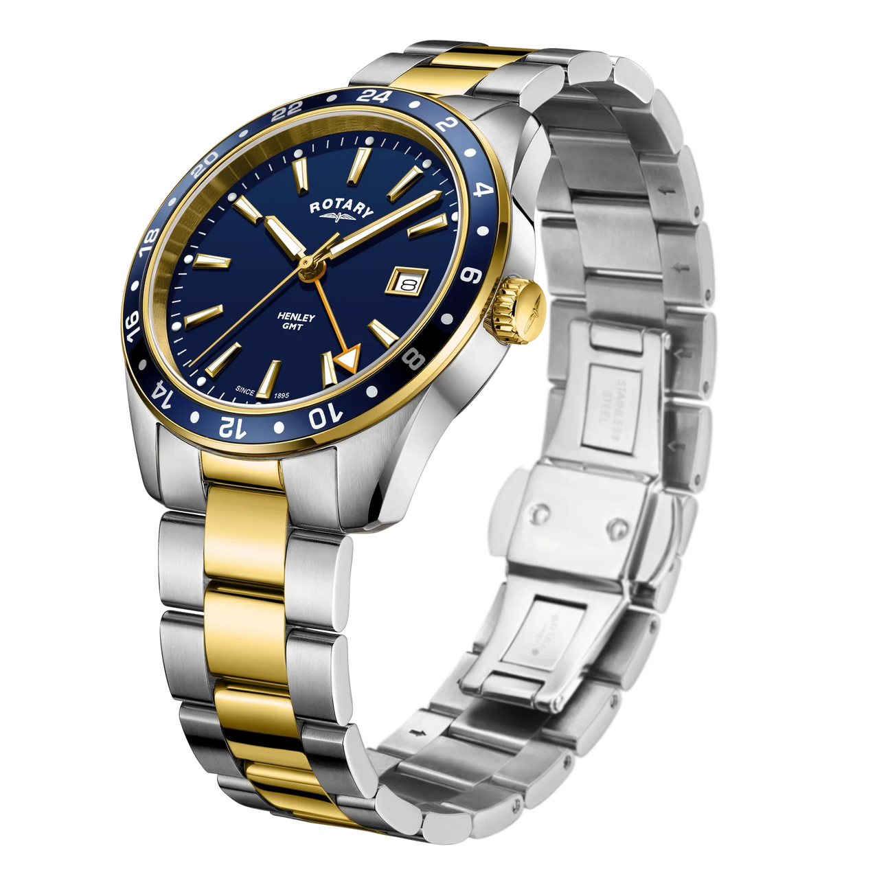 Rotary Henley GMT Men s Blue Watch GB05296 05 from Watches and Crystals Watches Crystals