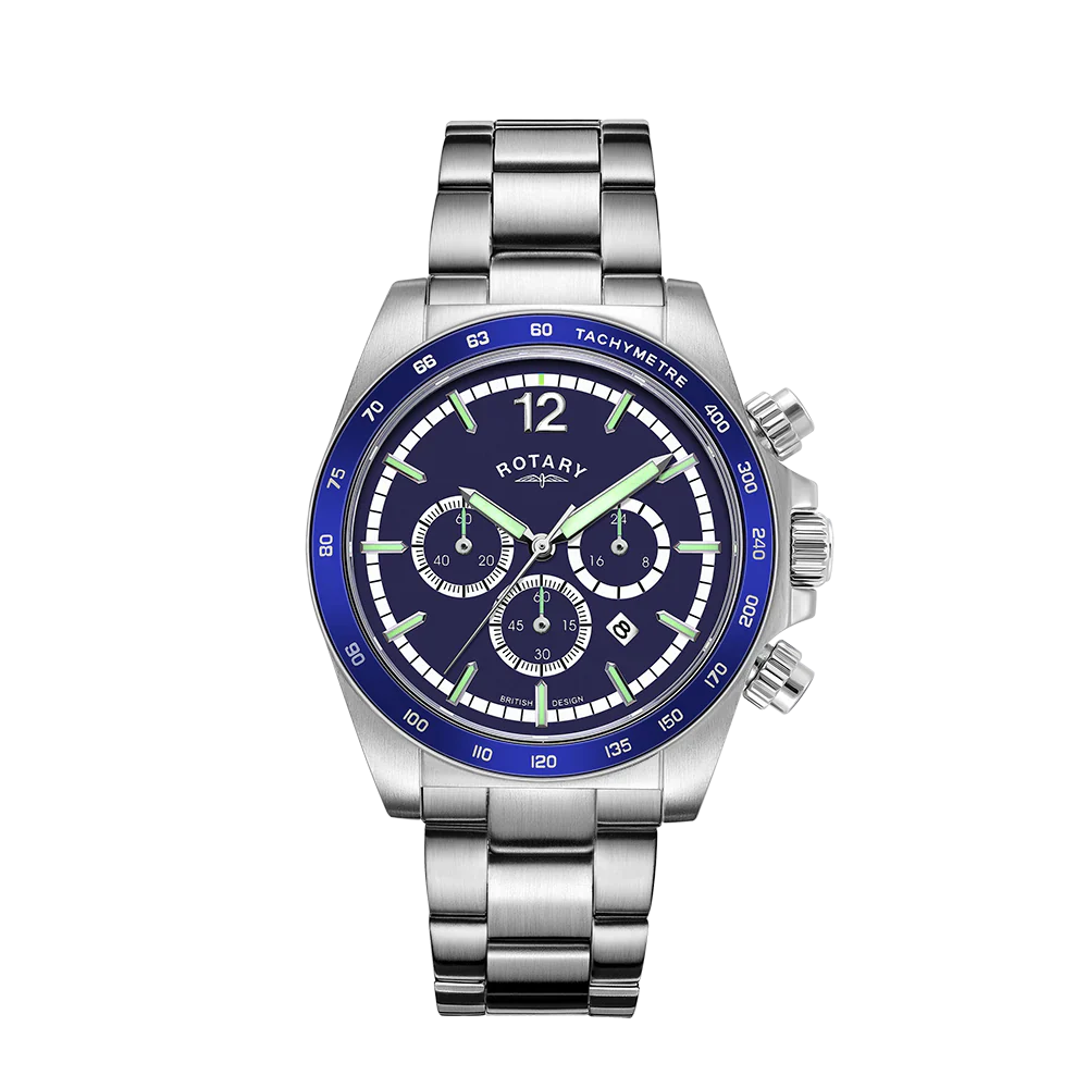 Rotary Henley Chrono Men's Blue Watch GB05440/05