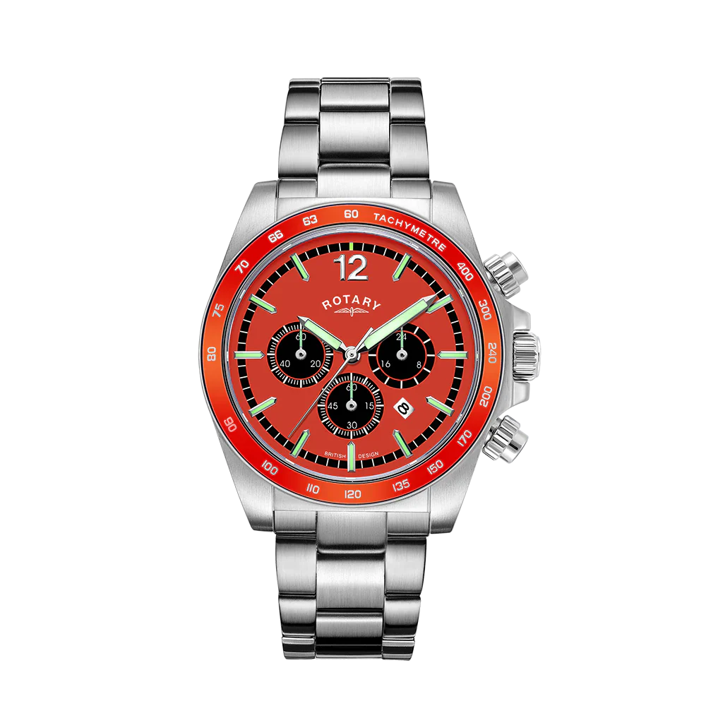 Rotary Henley Chrono Men's Orange Watch GB05440/54