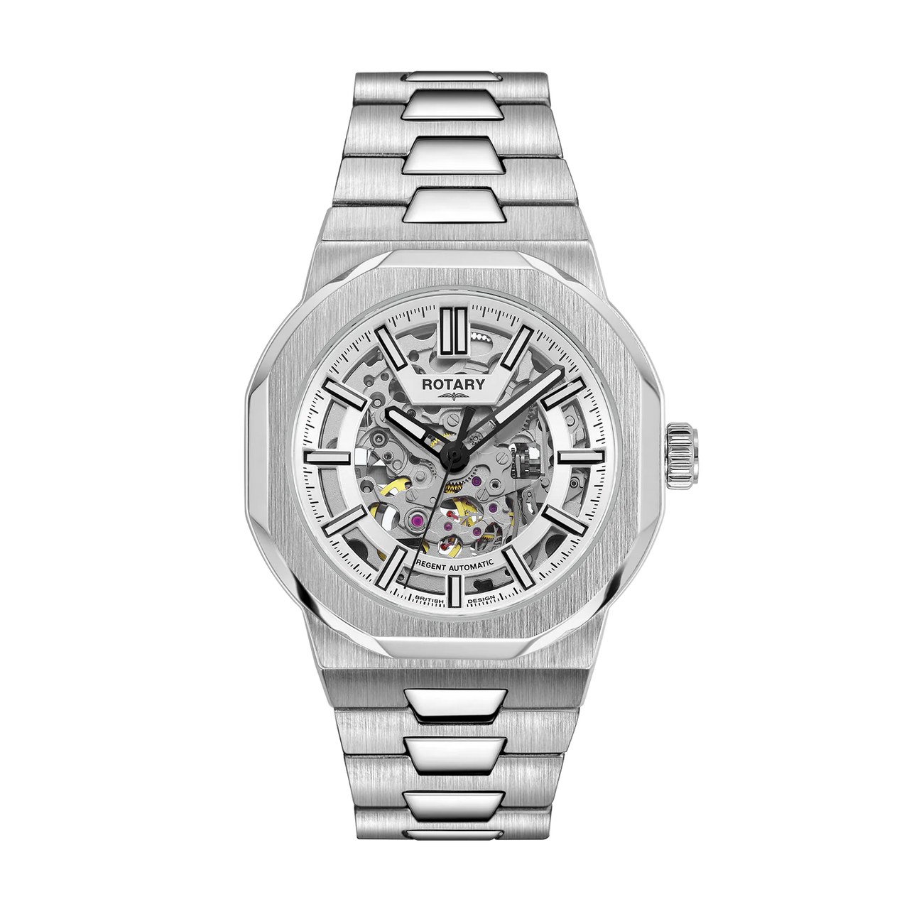 Rotary Skeleton Sport Men's Silver Watch GB05495/06