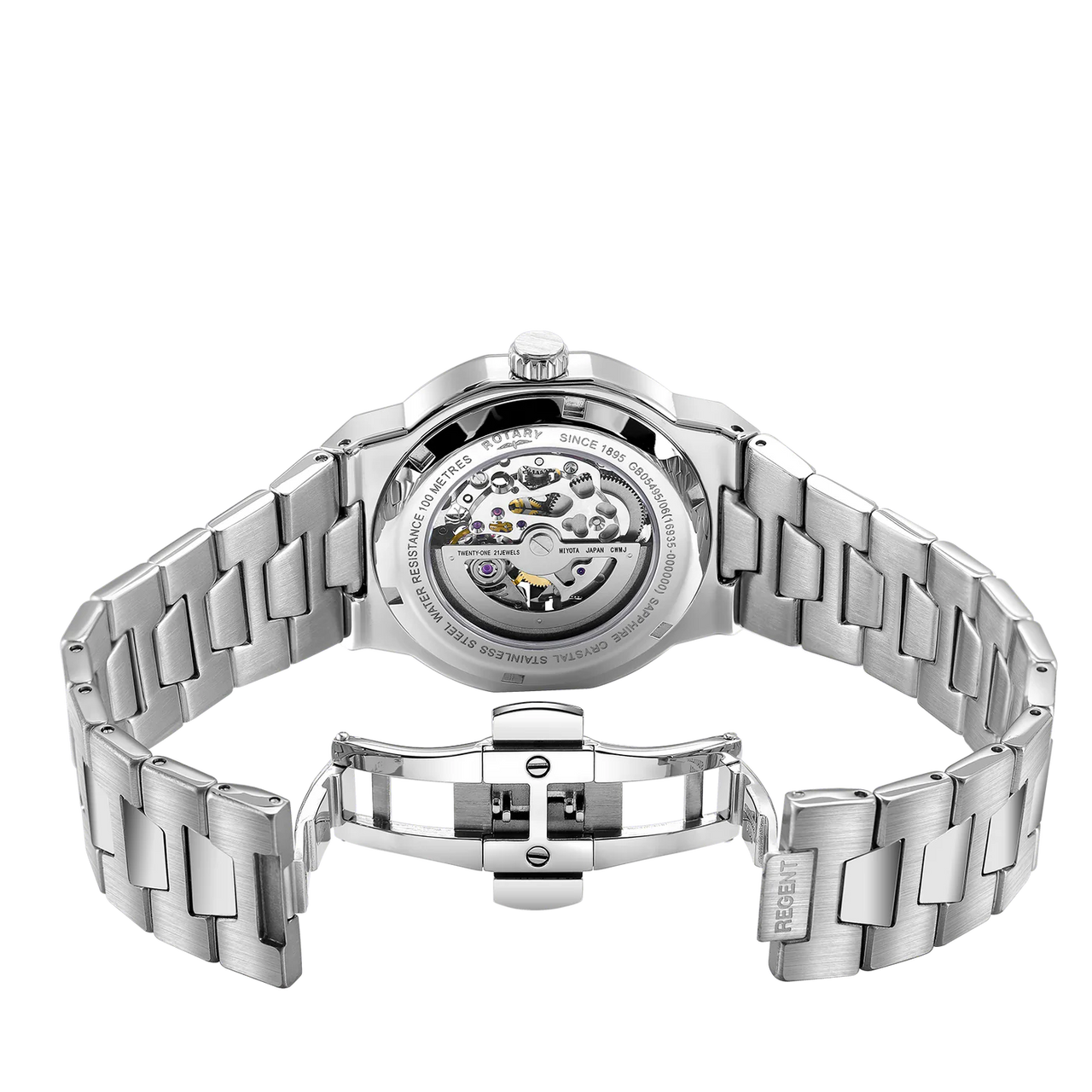 Rotary Skeleton Sport Men's Silver Watch GB05495/06