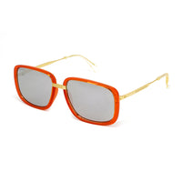 Thumbnail for Gucci Unisex Sunglasses Rectangle Orange/Gold