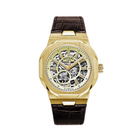 Thumbnail for Rotary Skeleton Men's Yellow Gold Watch GS05418/03