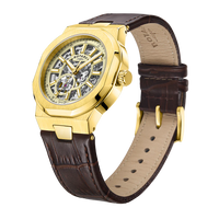 Thumbnail for Rotary Skeleton Men's Yellow Gold Watch GS05418/03