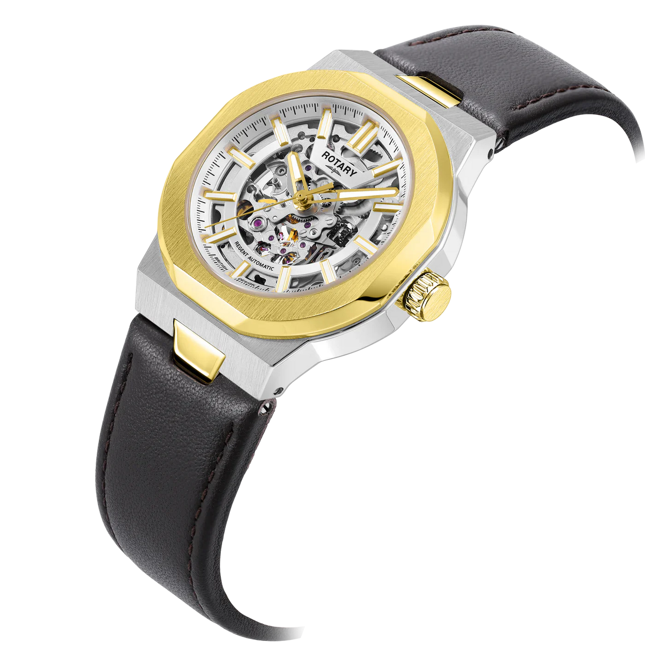 Rotary Skeleton Men's Gold Watch GS05496/06