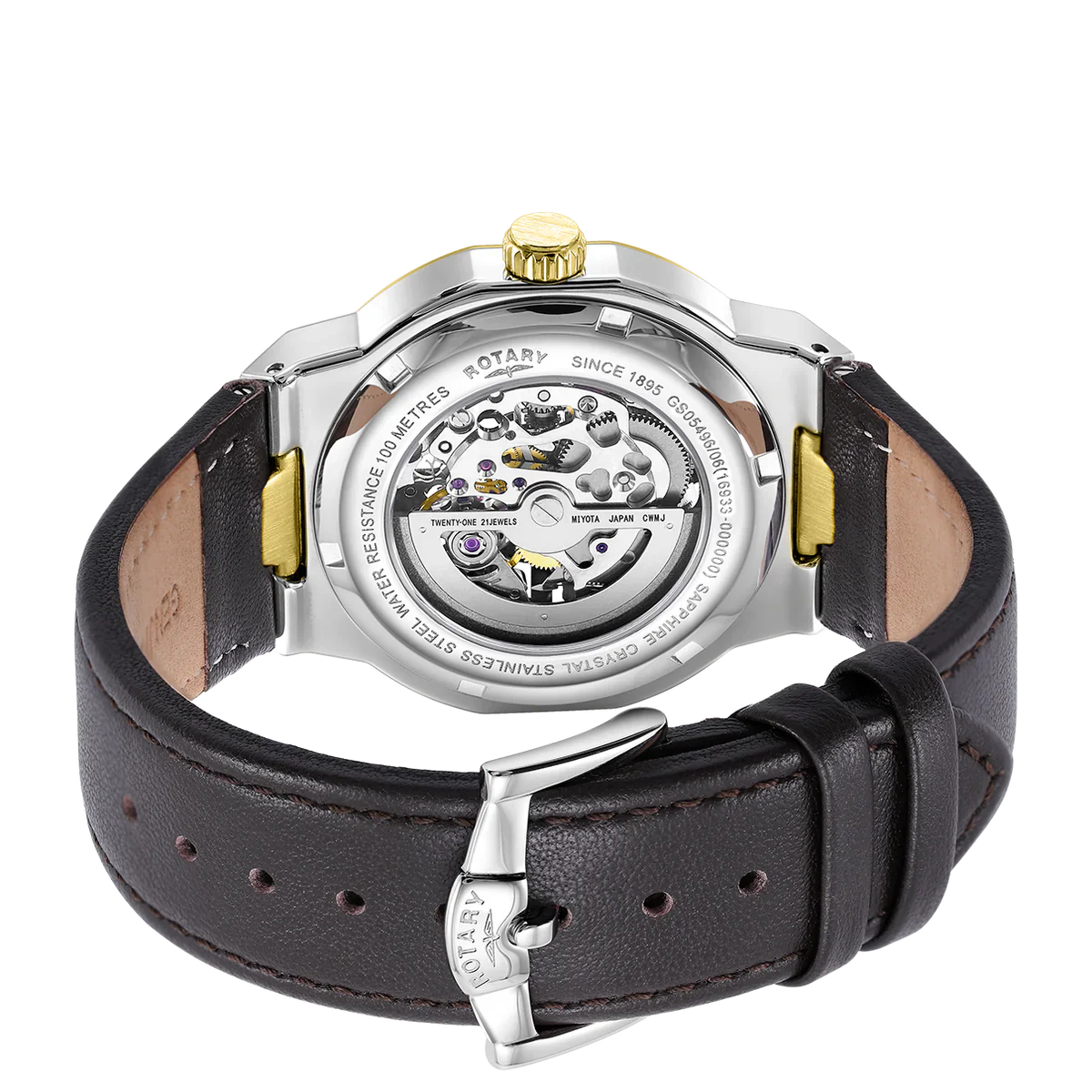 Rotary Skeleton Men's Gold Watch GS05496/06