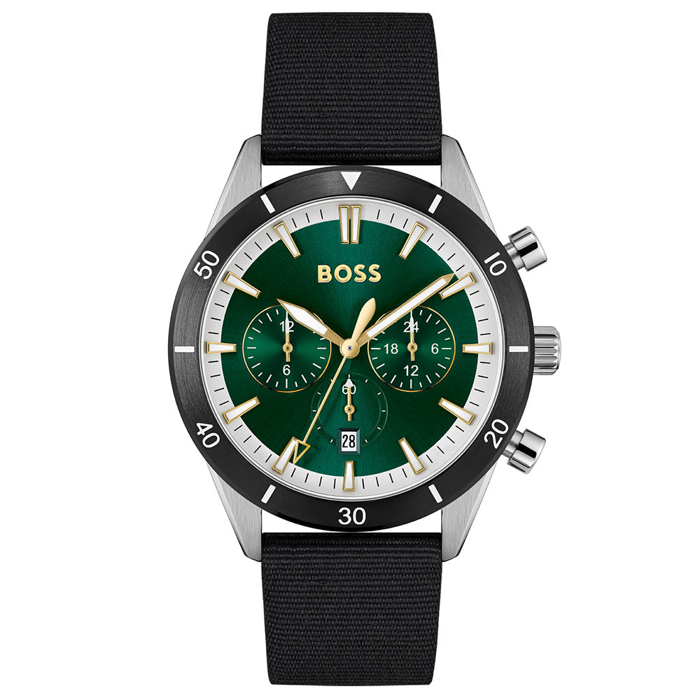 Boss Men's Watch Chronograph Santiago Green 1513936