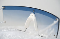 Thumbnail for Jeremy Scott Ladies Rectangular Grey Sunglasses 6JSSIGNATURESHADESWHITE