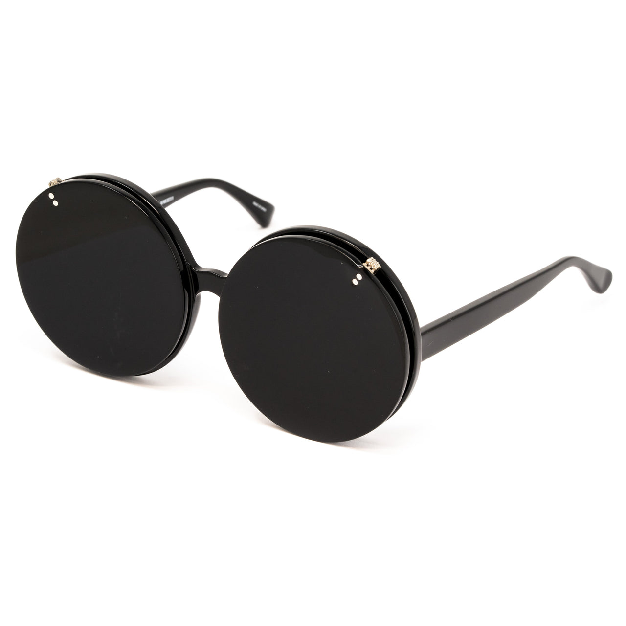 Jeremy Scott x Linda Farrow Black Mickey Sunglasses