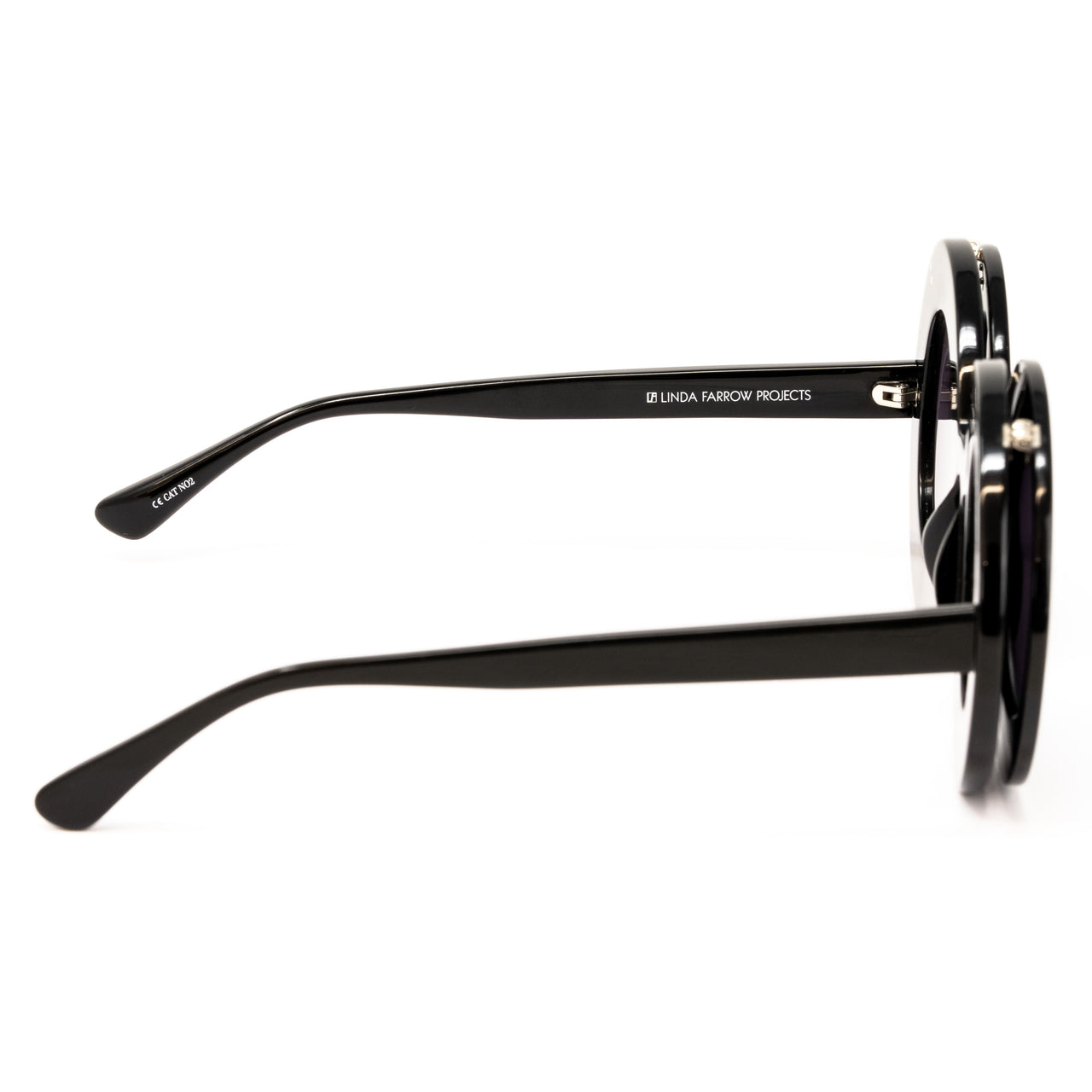 Jeremy Scott x Linda Farrow Black Mickey Sunglasses