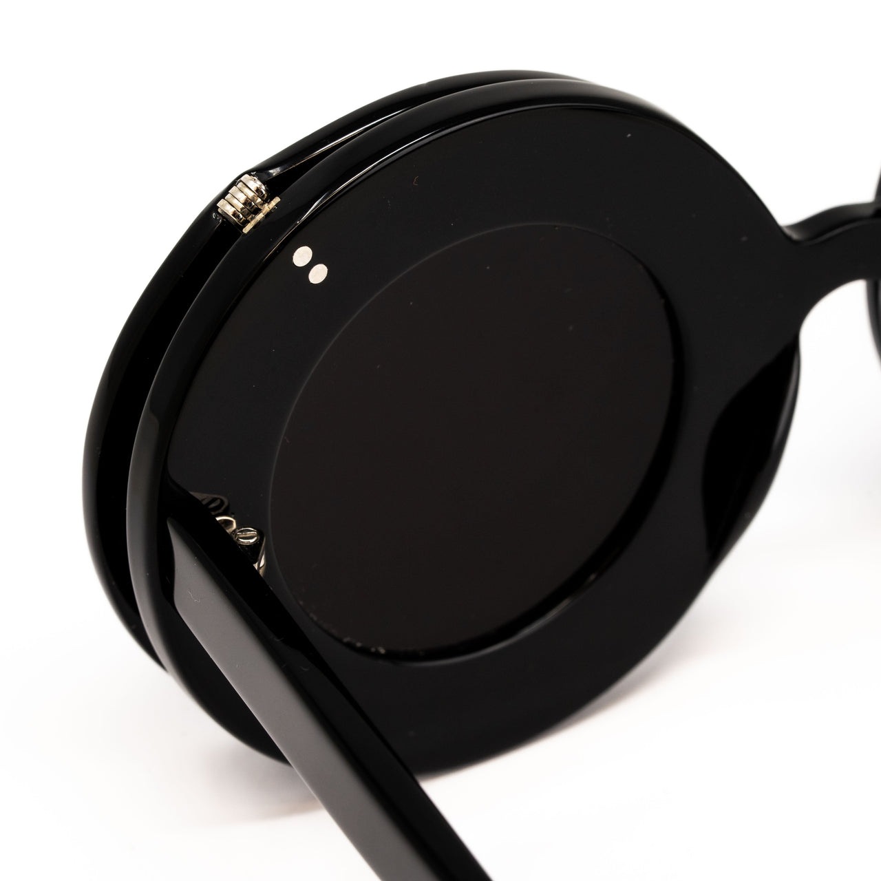 Jeremy Scott x Linda Farrow Black Mickey Sunglasses