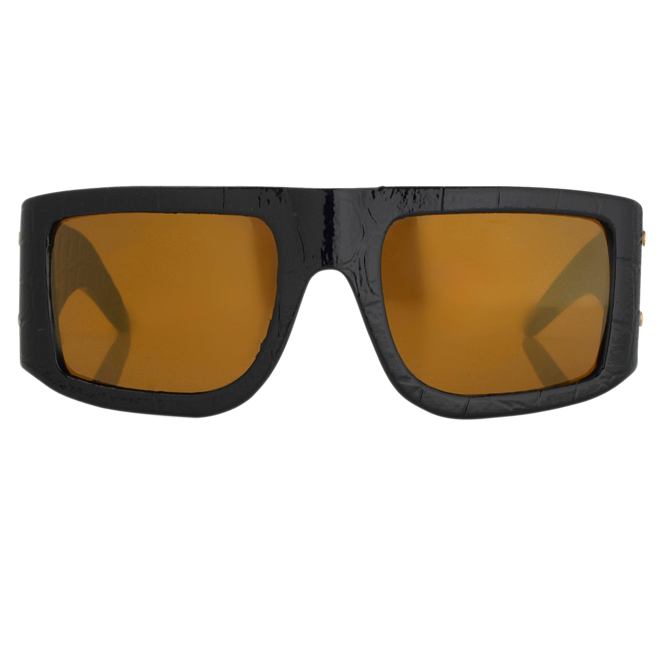 Jeremy Scott Sunglasses Square Black and Orange Beverly Hills
