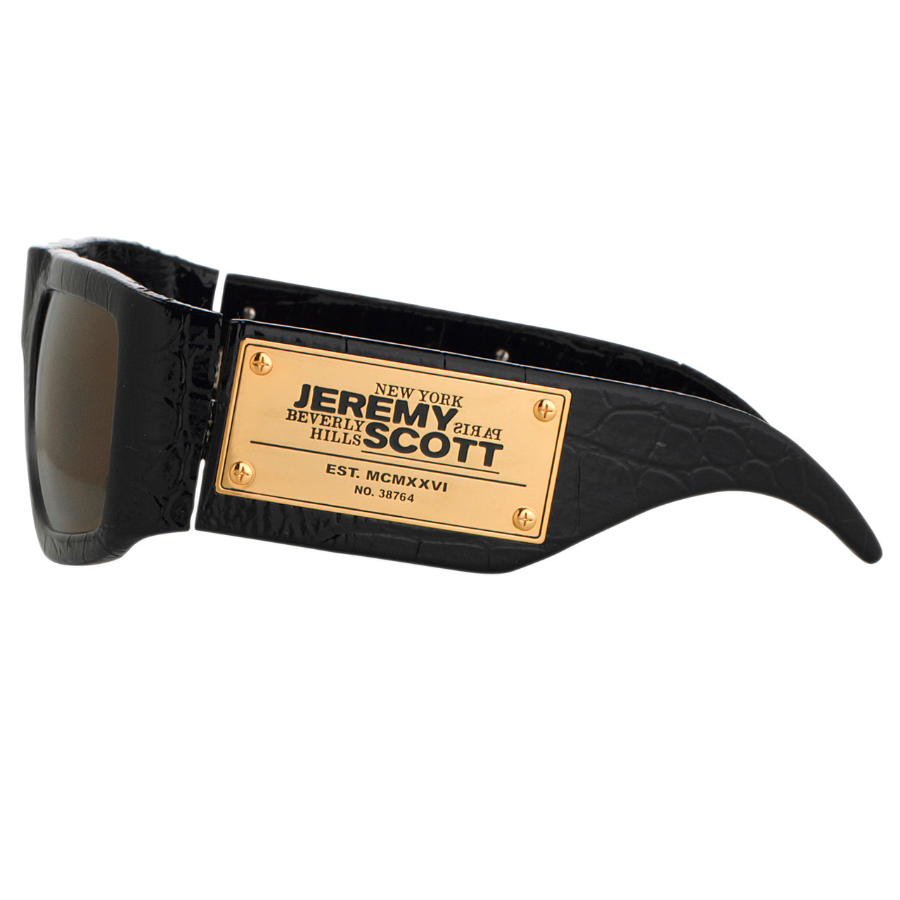 Jeremy Scott Sunglasses Square Black and Orange Beverly Hills