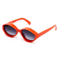 Thumbnail for Jeremy Scott Ladies Oval Grey Sunglasses JSVISORC4SUN