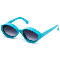 Thumbnail for Jeremy Scott Ladies Oval Grey Sunglasses JSVISORC5SUN