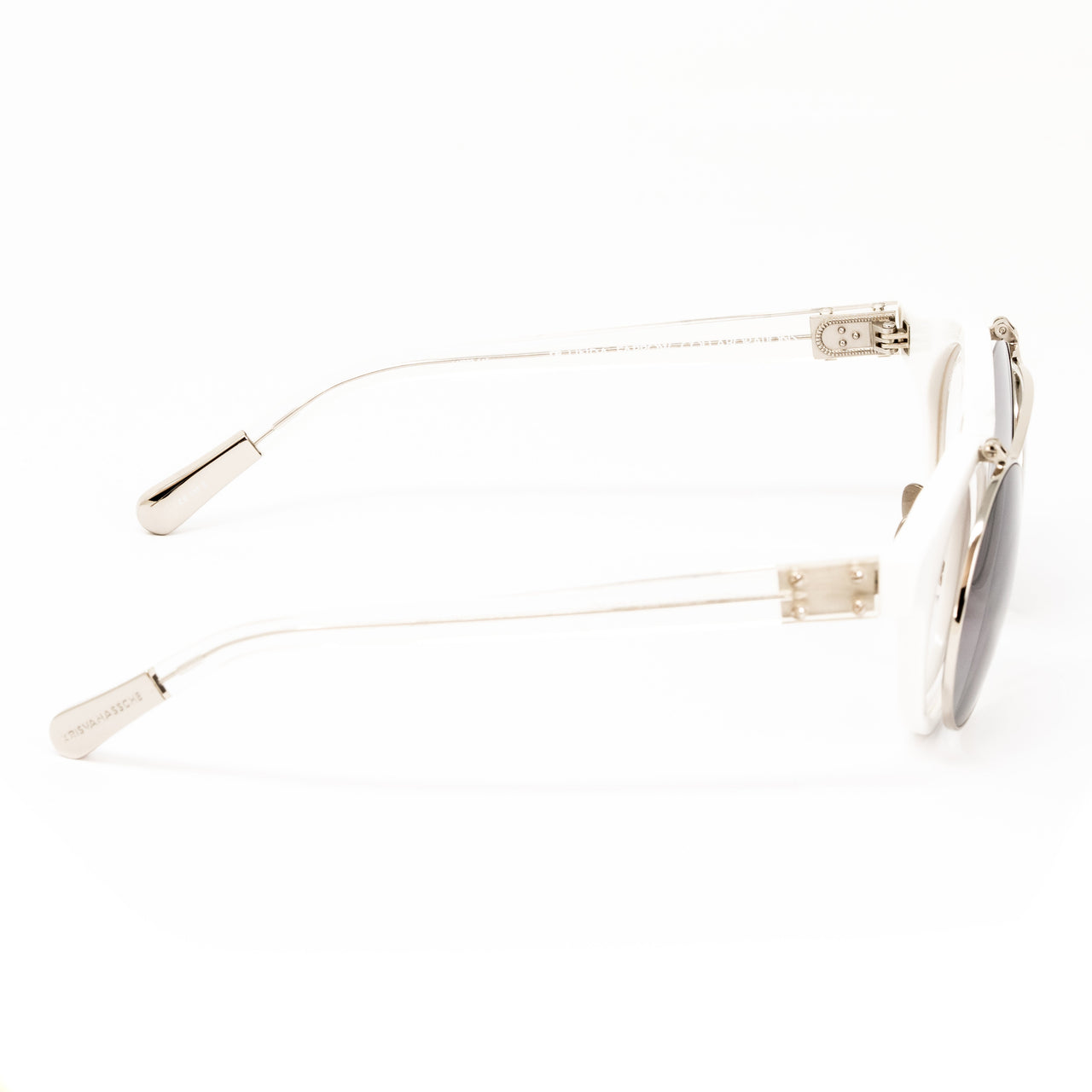 Kris Van Assche x Linda Farrow White Sunglasses