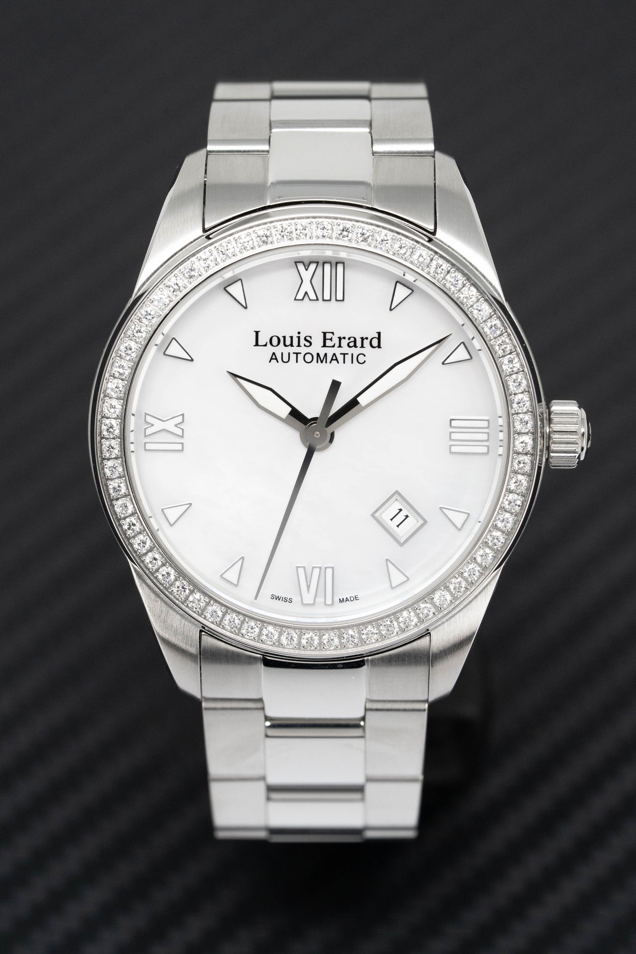 Louis Erard Ladies Diamond Watch Automatic Excellence White Mother