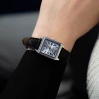 Thumbnail for Casio Ladies' 22mm Rectangular White Leather Watch