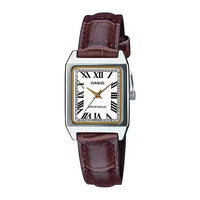 Thumbnail for Casio Slim Ladies' Brown Leather Watch