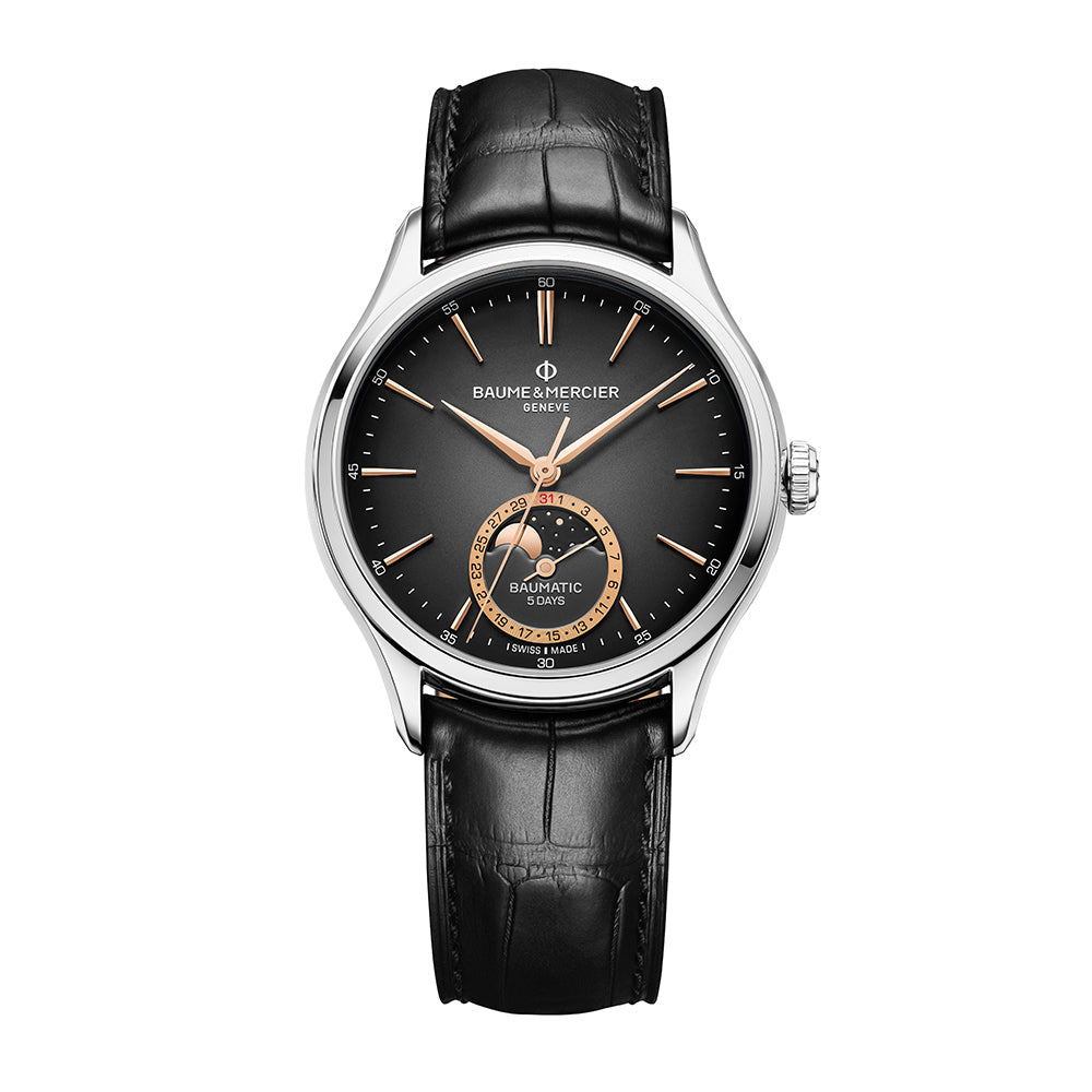 Baume & Mercier Men's Black Clifton Watch 10758