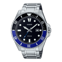 Thumbnail for Casio Men's Standard Blue Black Diver Watch MDV-107D-1A2VDF