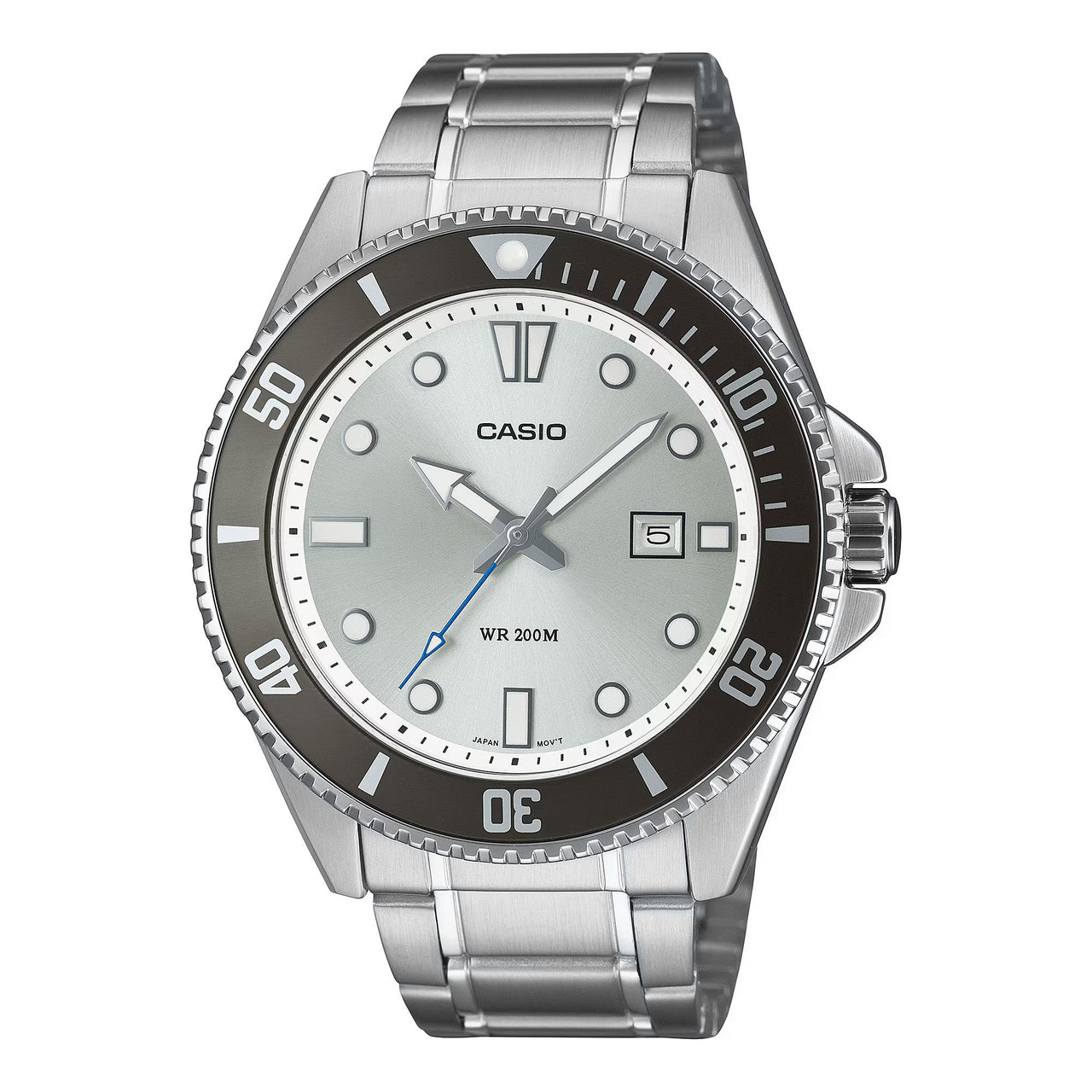 Casio Men's Quartz Dive Watch 46mm Stainless Steel Silver