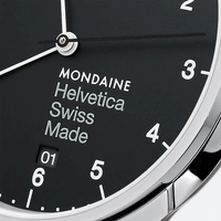 Thumbnail for Mondaine Watch Helvetica No1 Regular Silver Black