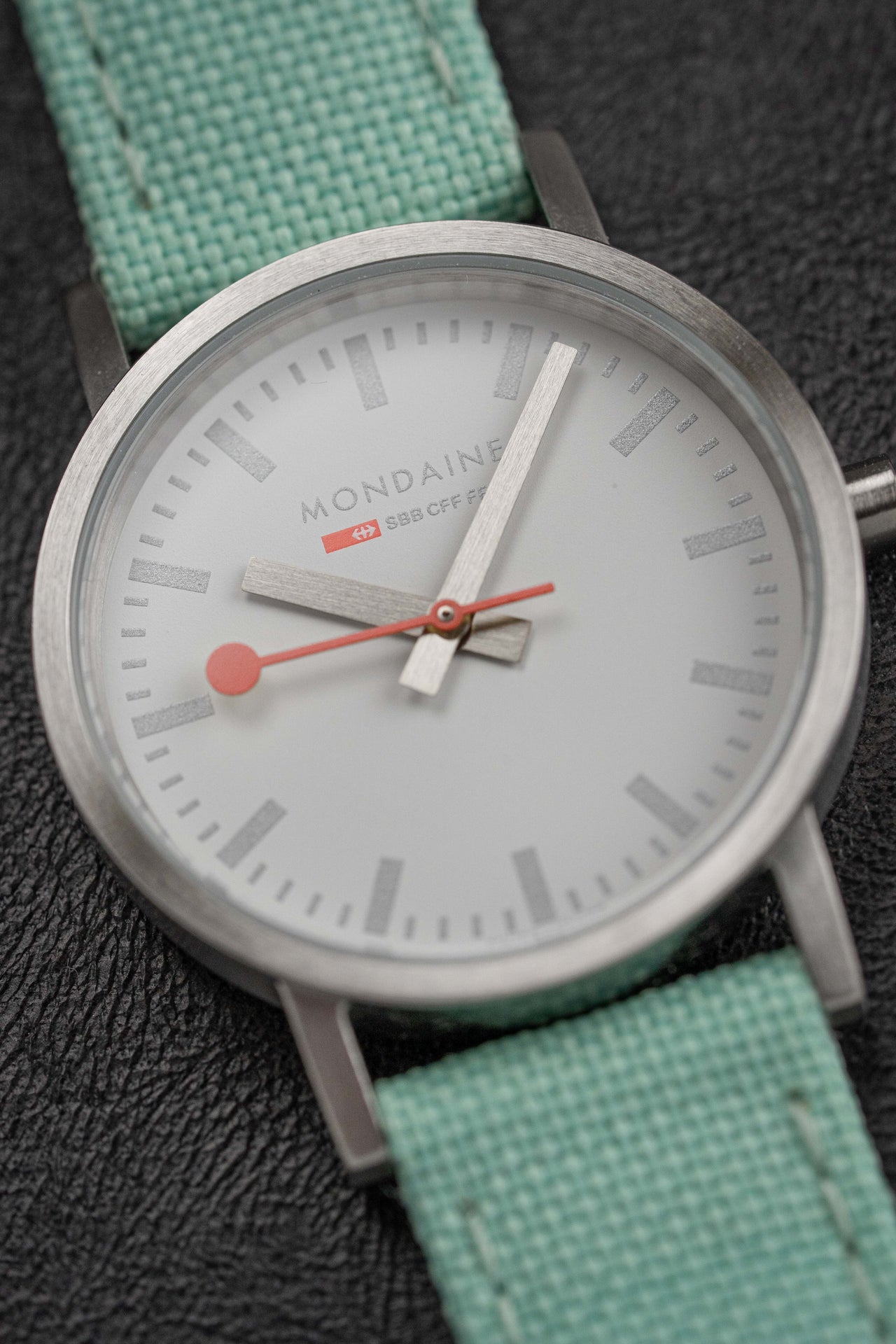 Mondaine Ladies Watch Classic White Mint Green