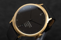 Thumbnail for Mondaine Watch Helvetica No1 Light Gold Black