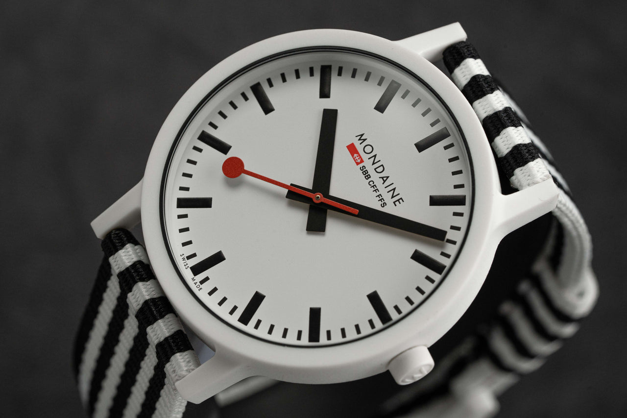 Mondaine Watch Essence Black White
