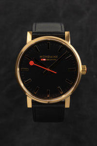 Thumbnail for Mondaine Watch EVO2 Gold Black