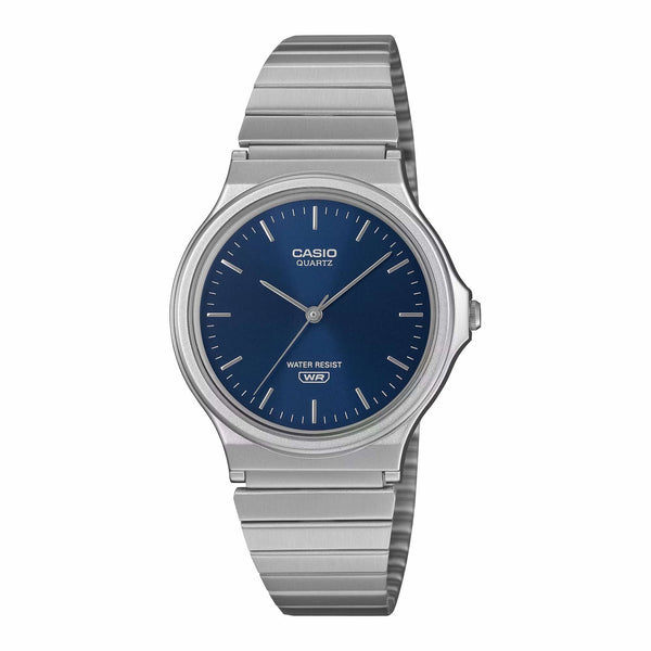 Casio Unisex Quartz Watch 35mm MQ-24 Blue Silver