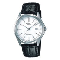 Thumbnail for Casio Men's 39mm White Leather Quartz Watch