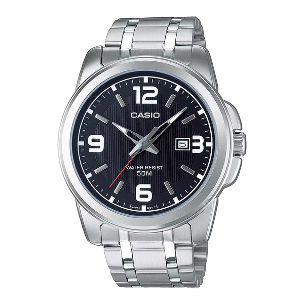 Casio Men's Quartz Date Watch 45mm Silver Black