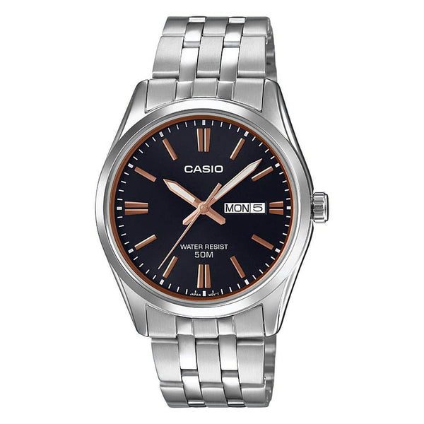 Casio Men's Enticer Quartz Day Date Watch 38mm Black