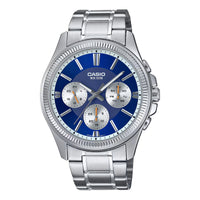 Thumbnail for Casio Chrono 42mm Silver Men's Navy Analogue Watch