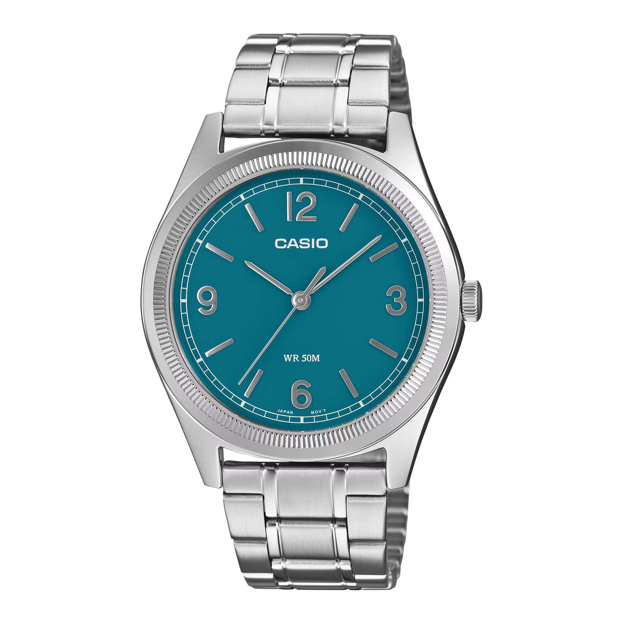 Casio Men's Quartz Watch 40mm Standard Teal Silver
