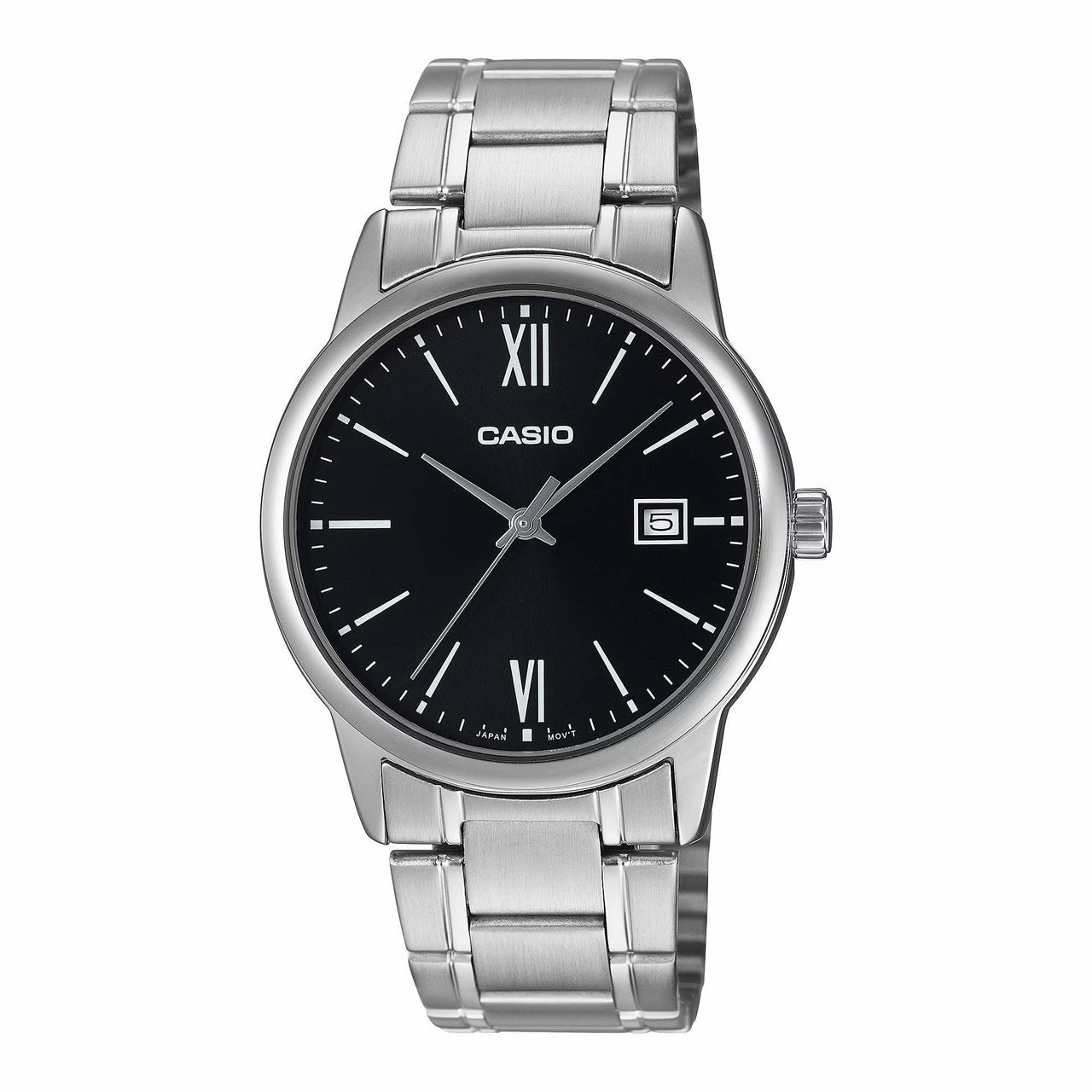 Casio Men's Quartz Date Watch 37mm Standard Silver Black