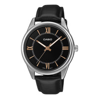 Thumbnail for Casio Men's Quartz Watch 40mm Black Leather Silver