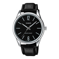 Thumbnail for Casio Classic 40mm Silver Men's Black Leather Analogue Watch