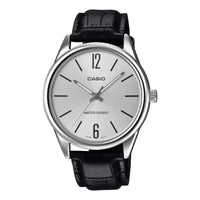 Thumbnail for Casio Classic 40mm Silver Men's Black Leather Analogue Silver Watch