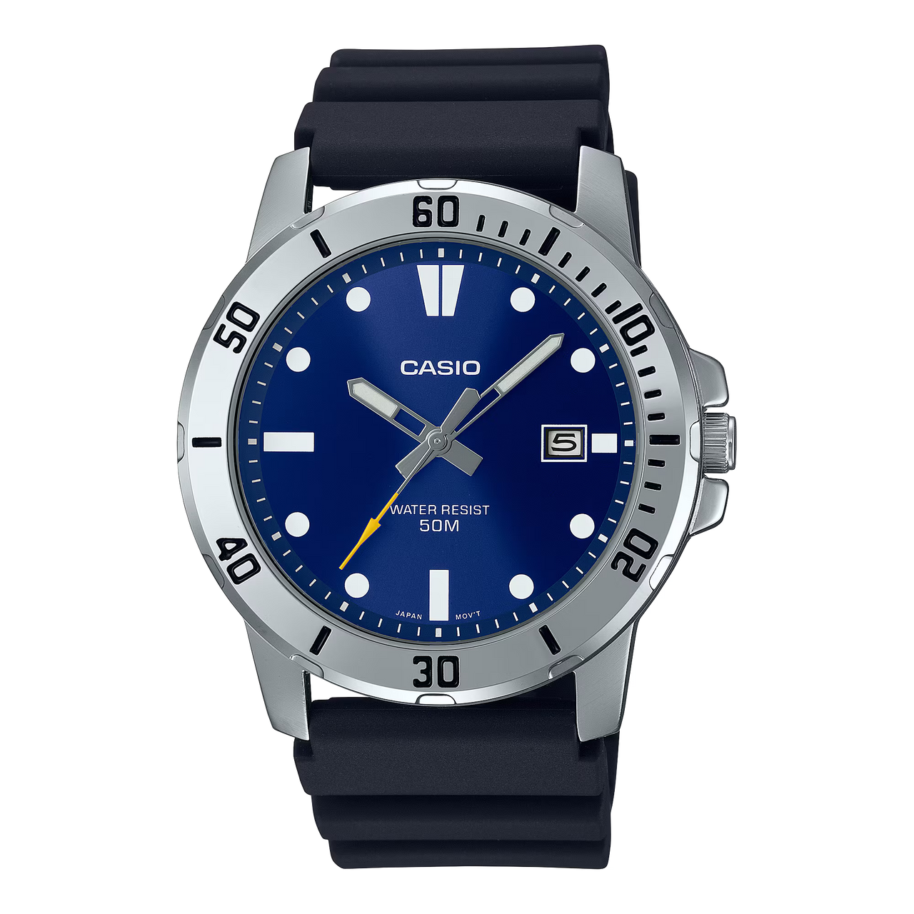 Casio Men's Quartz Date Watch 45mm Blue Silver