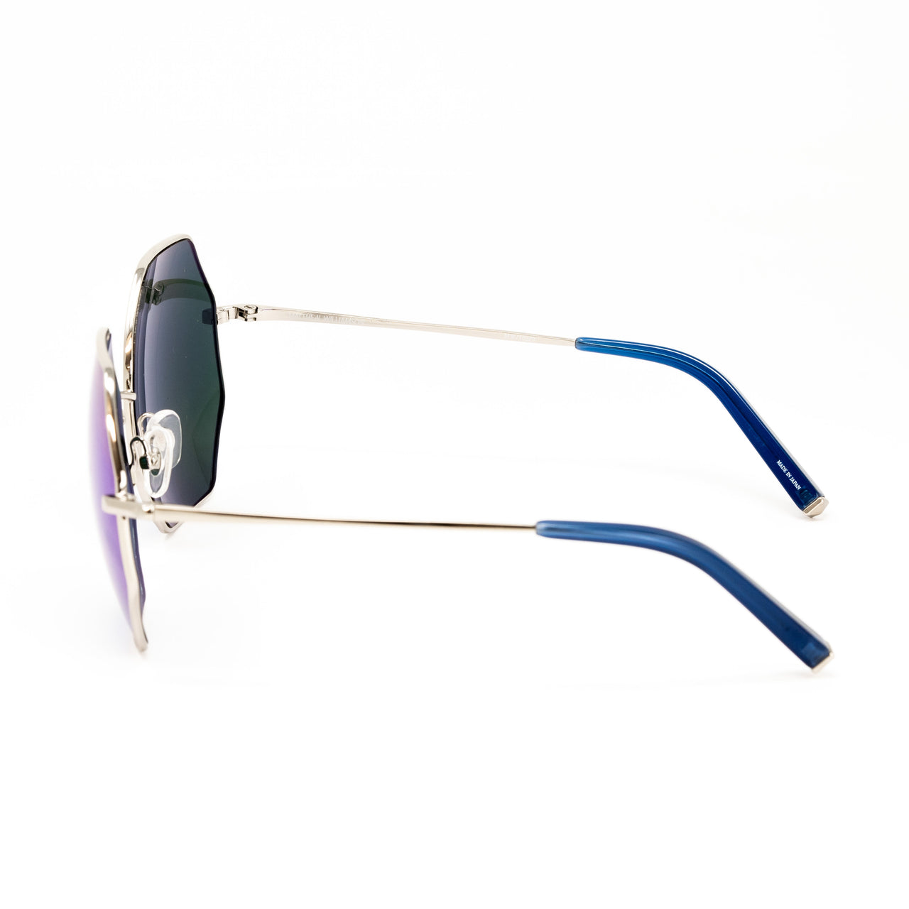 Matthew Williamson x Linda Farrow Blue octagonal Sunglasses