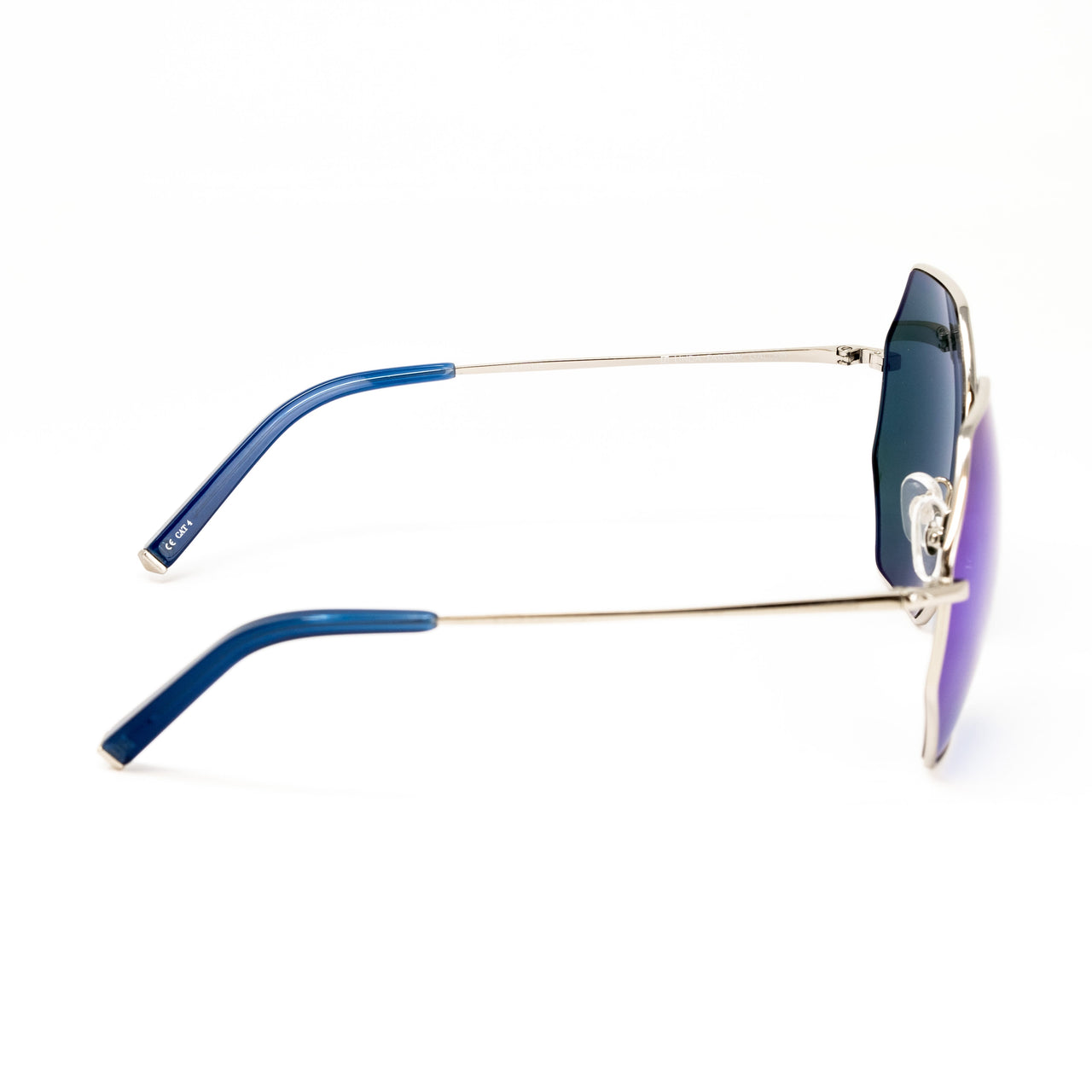 Matthew Williamson x Linda Farrow Blue octagonal Sunglasses