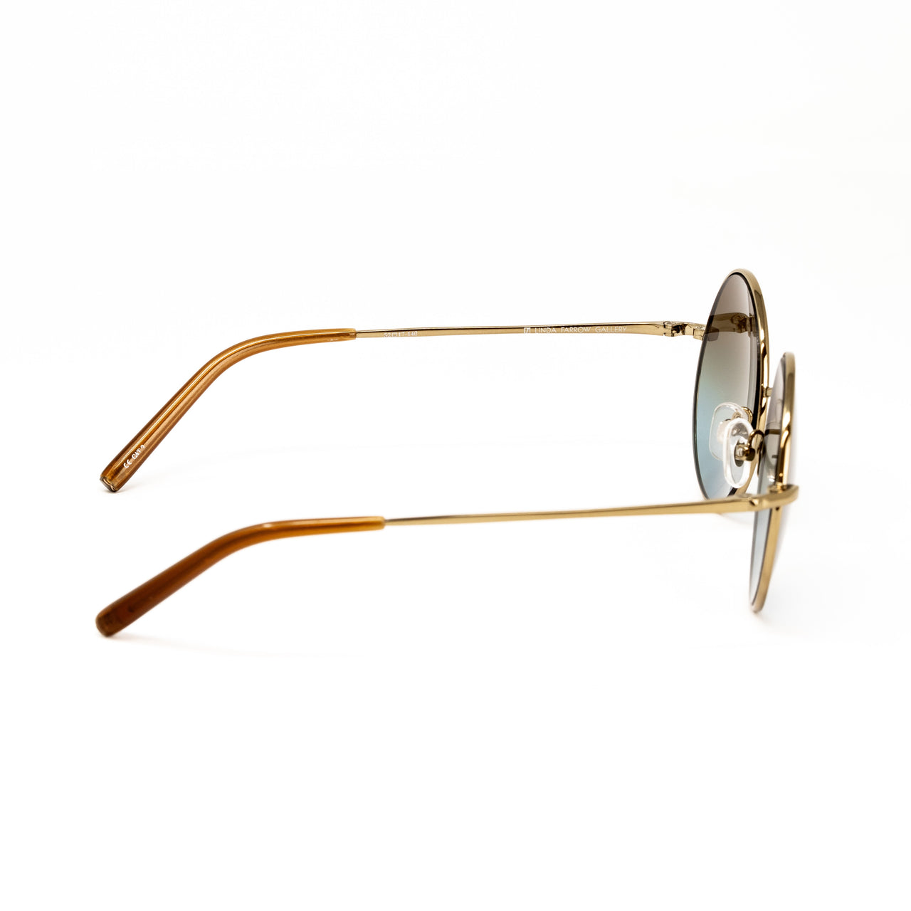 Matthew Williamson x Linda Farrow Gold Round Sunglasses