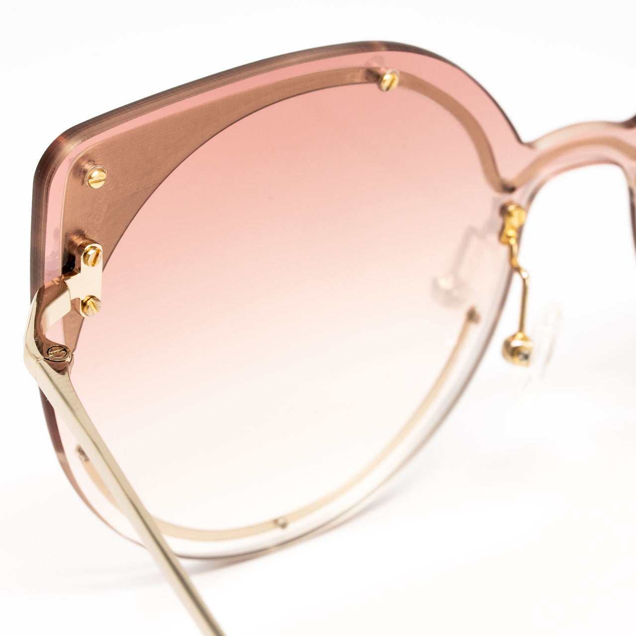 Matthew Williamson x Linda Farrow Gold Cat-eye Sunglasses